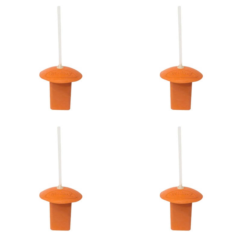 Markwort Base Plug with Indicator-4 pack-Orange Rubber Base Plug with Single Indicator - Image 1